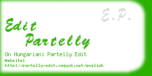 edit partelly business card